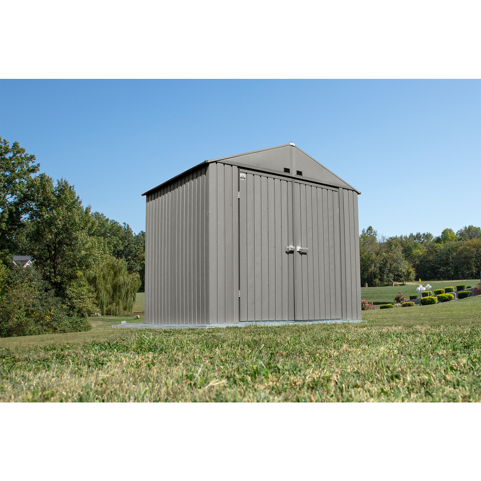 Arrow Storage Products, Elite Steel Shed 8x6 Cool Grey EG86CG, Length 6 ft, Width 8 ft, Model# EG86CG